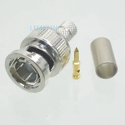 DHL/EMS 50 шт. коннектор штекер BNC обжимной RG8X RG-8X LMR240 кабель прямой 75ohm-d2