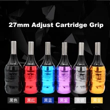 Ручка для татуировки, картридж, 27 мм, Регулируемый Картридж, ручки для татуировки, алюминиевый сплав, машинные ручки, трубы и полюс для татуировки DIY