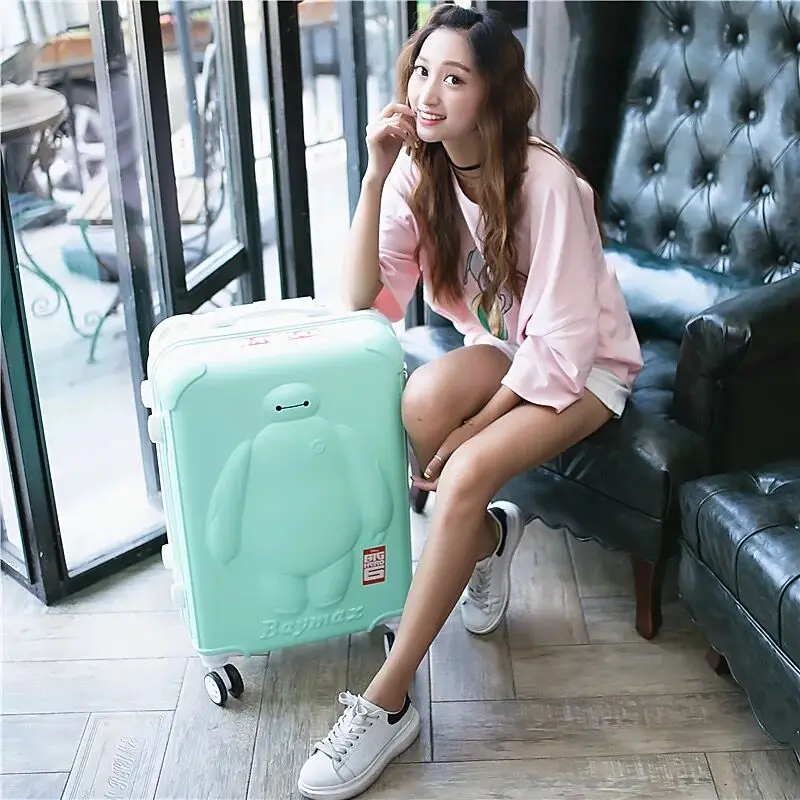 Набор чемоданов на колесиках для мальчиков и девочек розовый милый с