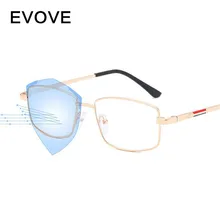 Evove бифокальный очки для чтения Для мужчин Для женщин анти синего цвета с двумя для ближнего и дальнего видения диоптрий HD человек+ 100 150 200 250 300 350