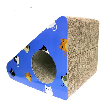 

Triangle Cat Scratcher Kitten Scratch Pad Corrugated Paper Scratch Board for Kittens Cat Scratching Pet Products Balls Toy Board