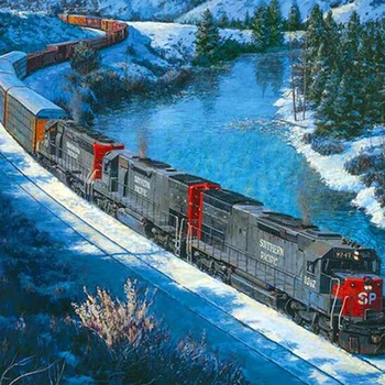 

Picture Of Color Square Diamond New Diy Diamond Painting Full Diamond Train Diamond Embroidery Living Room Bedroom Decoration