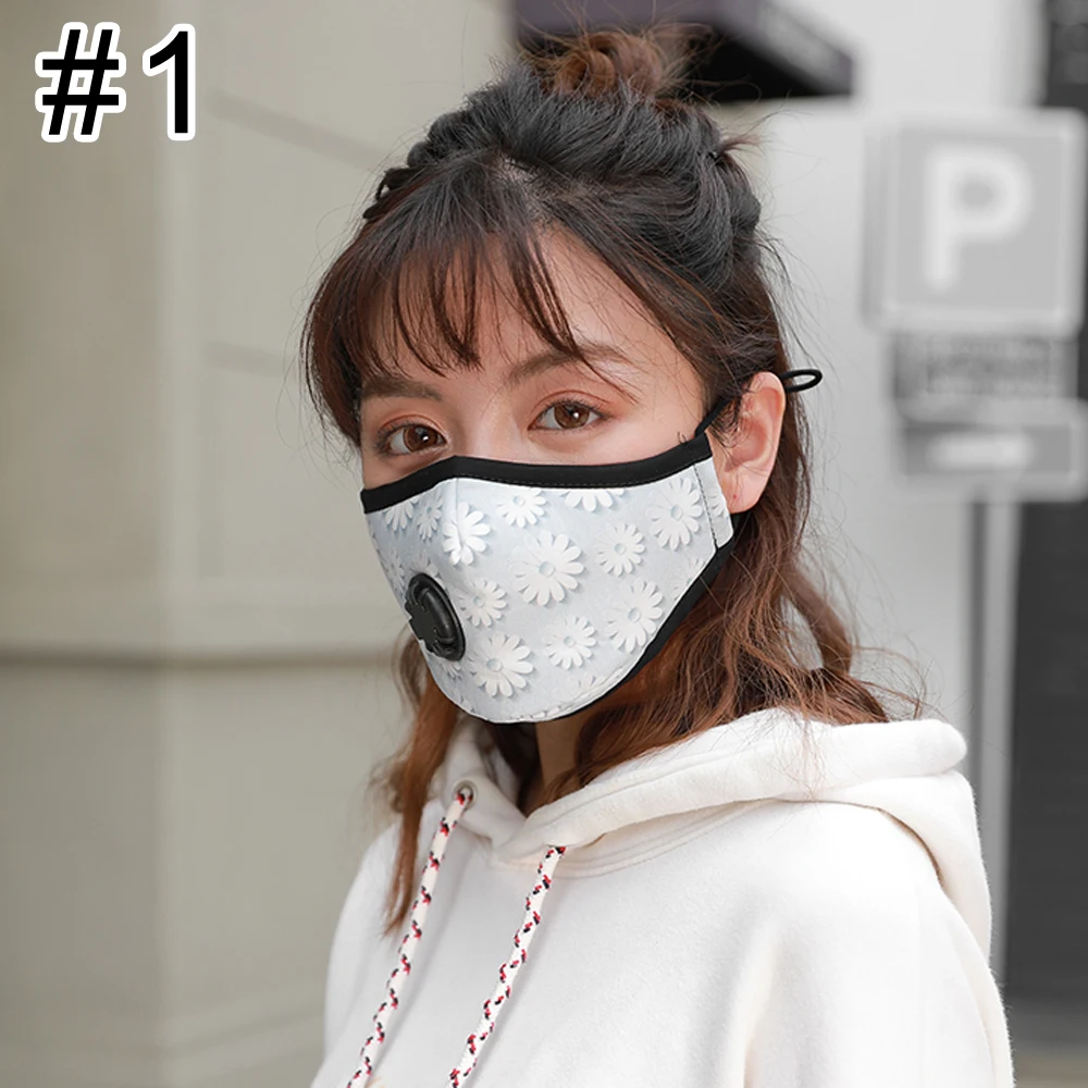 1 шт Анти-загрязняющая маска для лица, Ветрозащитная маска для лица от пыли, моющаяся многоразовая маска для рта, Пылезащитная защитная маска - Цвет: 1