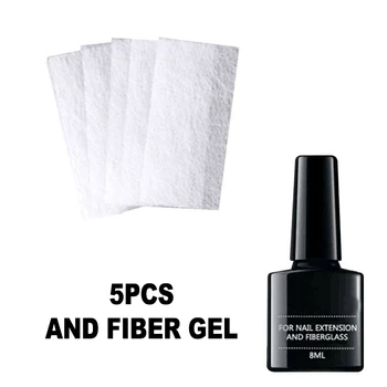 

20/100pcs Nail Extension Fiberglass + 8ml Nail Extension Glue Fiber Repair Nail Polish Set Glass Fiber Silk Nail Set Glue TSLM2