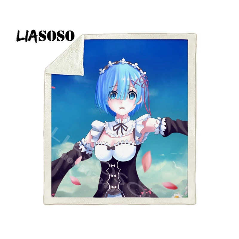 9 Зимнее постельное белье с 3d принтом для офиса, аниме, для девочек, Re Zero rem, Harajuku, детское набивное одеяло, покрывало, детское одеяло для путешествий, мягкое одеяло - Цвет: 9