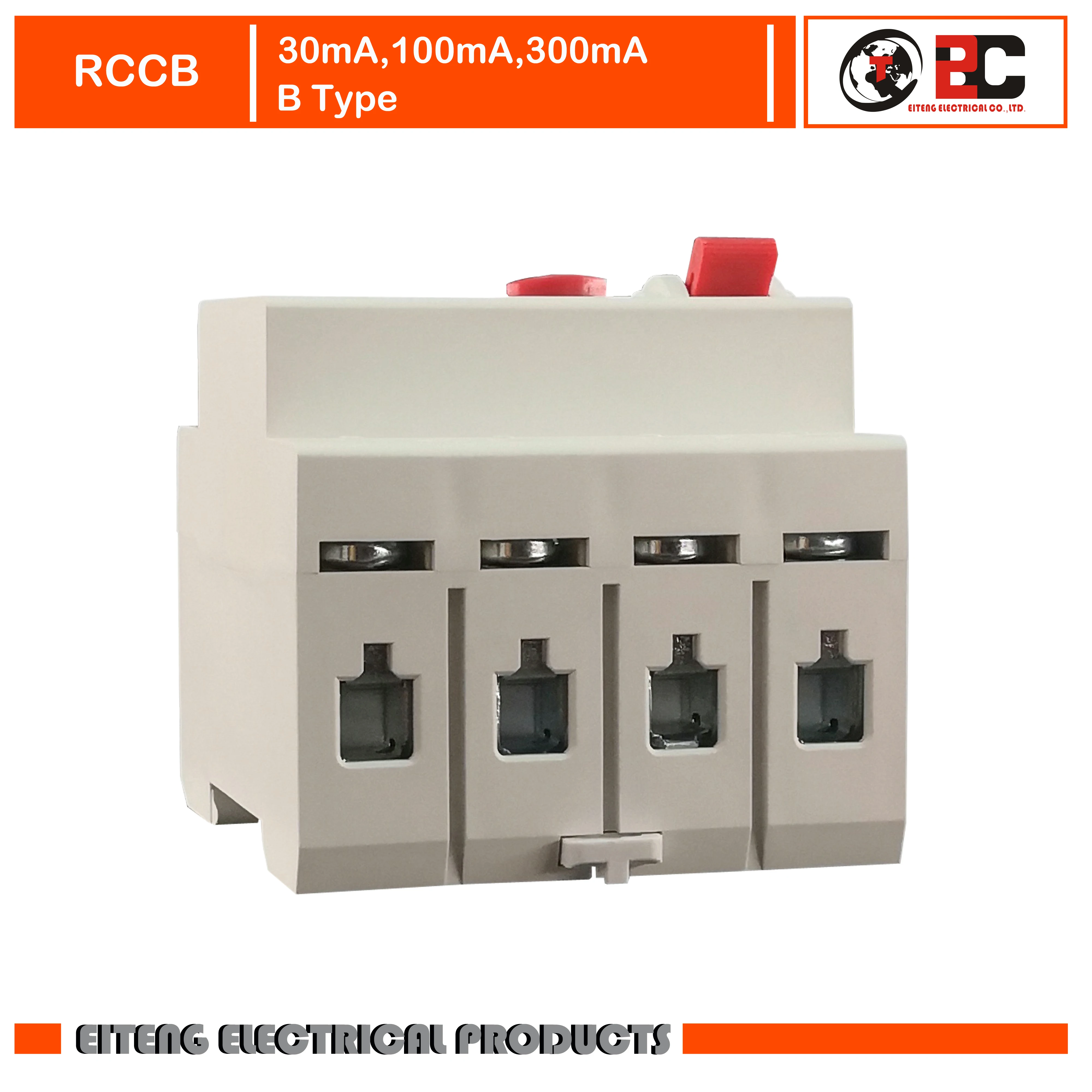 RCCB 4P B Тип 400/415 В ~ 50 Гц/60 Гц цепь остаточного тока поломка 6a 10A 16A 20A 25A 32A 40A 63A 1 кГц