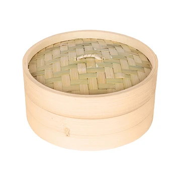 

Bamboo Steamer Steaming Basket for Vegetable Seafood Sum Dumpling Egg , 6-Inch / 7-Inch / 8-Inch