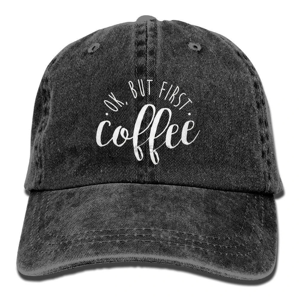 ОК, но сначала кофе бейсбольная кепка для мужчин и женщин Летняя Солнцезащитная шляпа для путешествий солнцезащитная Кепка для рыбалки на открытом воздухе
