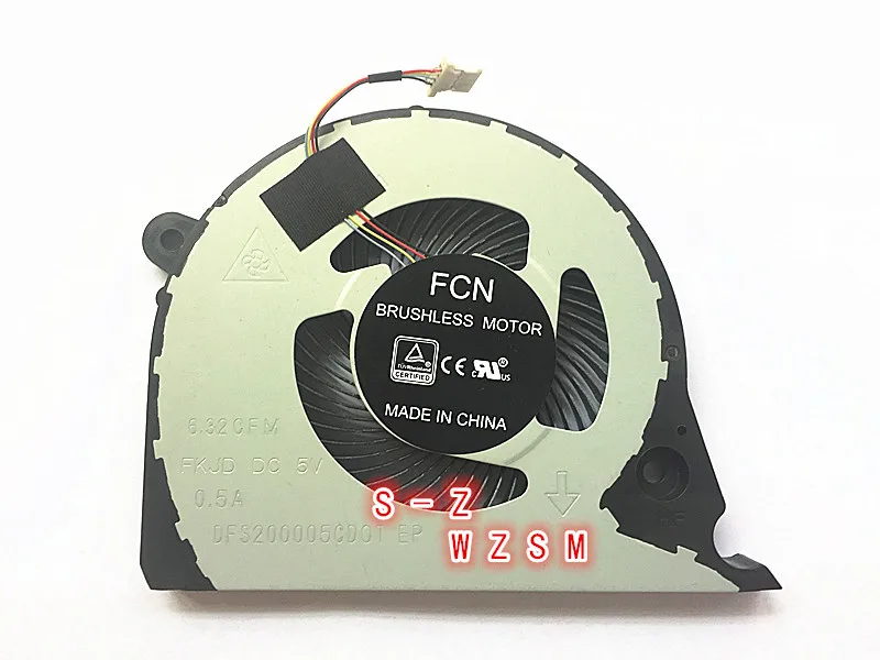 WZSM вентилятор охлаждения процессора для Dell Inspiron G7 15-7000 7577 7588 G5-5587 P72F кулер вентилятор 2JJCP FJQS DC5V 0.5A FJQ