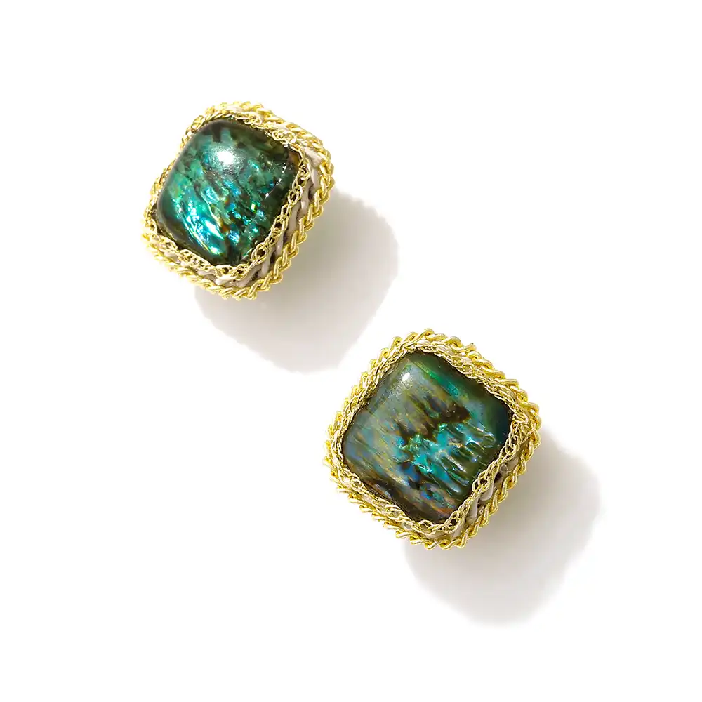 yhpup temperament chic natural abalone shell stud earrings