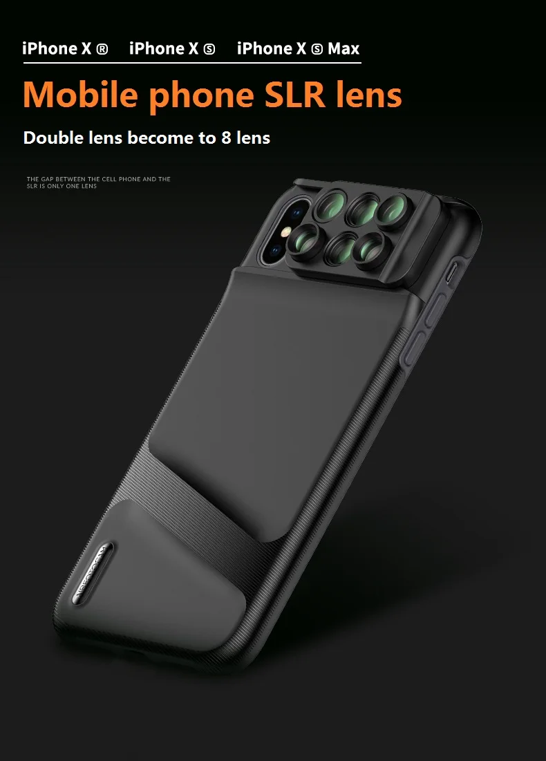 For iPhone XS XR XS MAX Dual Camera Lens 6 in 1
