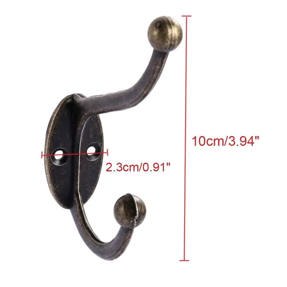 1pcs Vintage Bronze Wall Hook Coat Bag Towel Hat Hanger Robe Wall Hanging Hooks Home Bathroom Kitchen Door Anitque Racks Holder images - 6