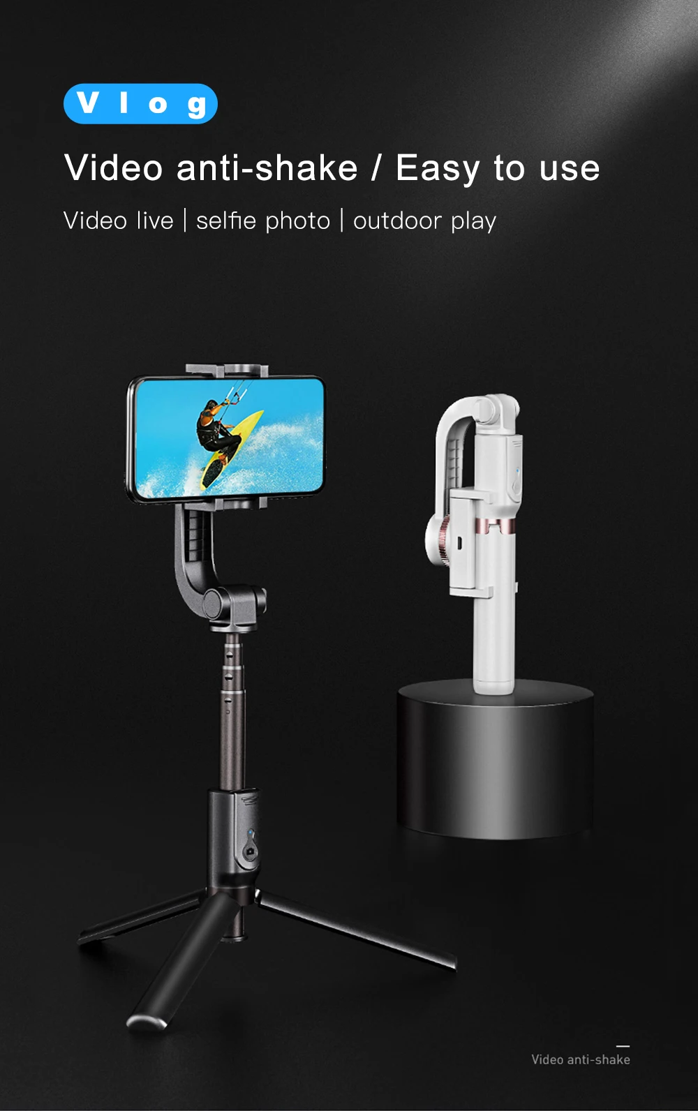 Bonola 3 in1 Handheld Gimbal Stabilizer Smartphone Selfie Stick Tripod For iOSAndroid Video Stabilizer For iPhone11ProSamsung (1)