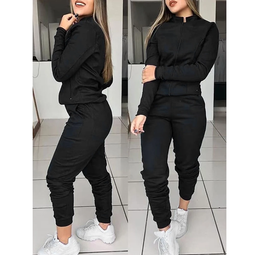 Style- B-Black Женский комплект из 2 предметов для бега, Модный Полосатый спортивный костюм с капюшоном, одежда для тренировок, повседневные свободные толстовки, костюмы для бега, спортивная одежда - Цвет: Style- B-Black