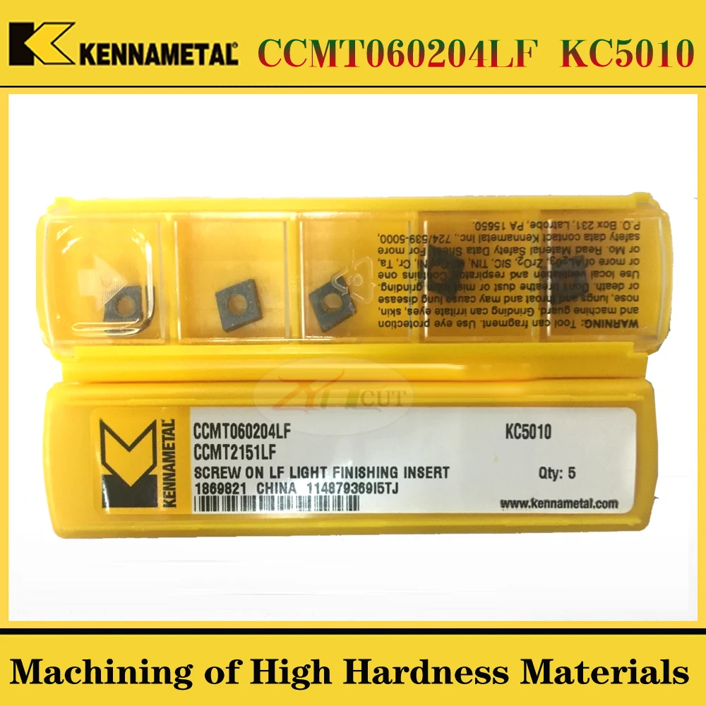 10 шт. kennametal CCMT060202LF CCMT060204LF KC5010 высокая твердость Поворотная лопасть из нержавеющей стали