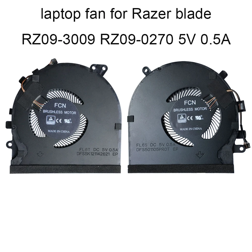 Кулер для процессора ноутбука Razer Blade 15 RZ09-0270 02705E76 RZ09 3009 E97 GPU новый вентилятор