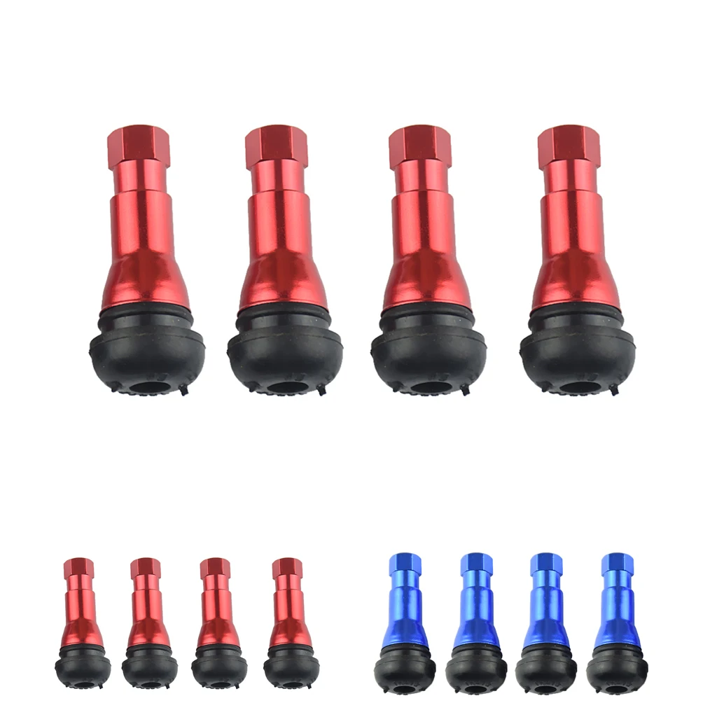 4pcs Red TR413 Car Truck Tire Valve Stems Universal Corrosion Resistant