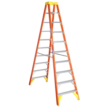 Werner T6200AS 시리즈 300 lbs, 유형 IA 섬유유리 쌍둥이 Stepladder