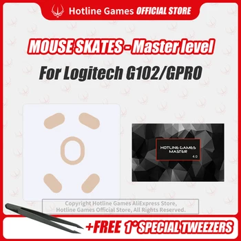 

Hotline Games 4.0 Master Level Mouse Skates Mouse Feet Pad Replacement Feet for Logitech G102 Mouse 0.8mm Thickness