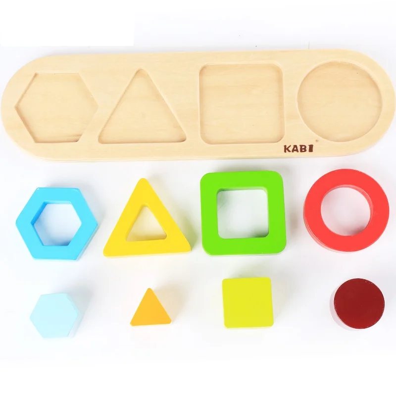 Colorful building blocks paired Montessori cognitive toys board games children's educational early childhood wooden toys