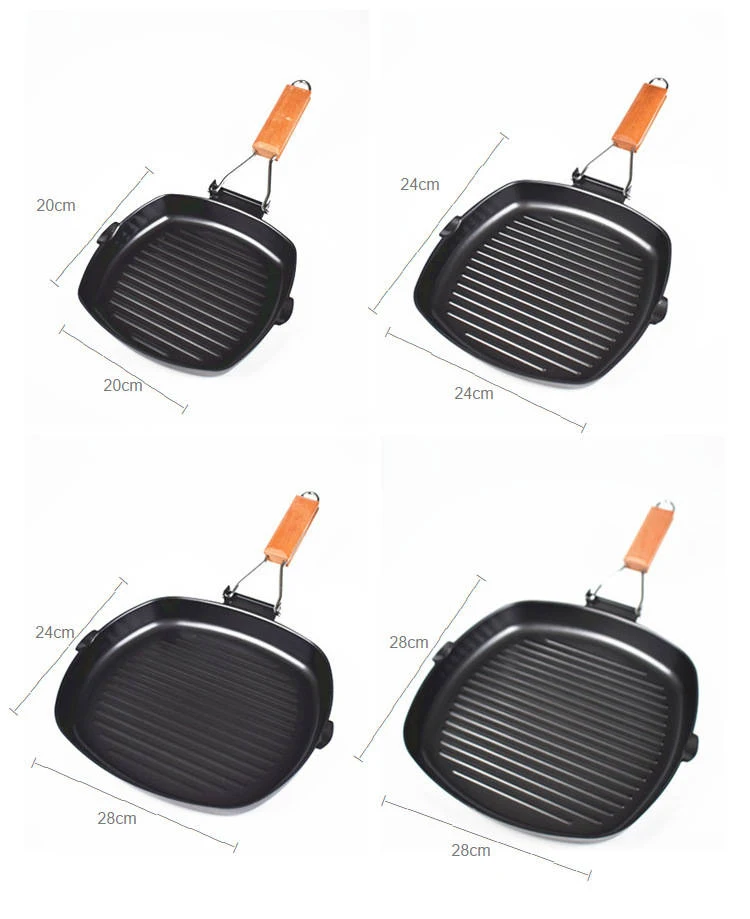 Steak Pot Striped Pan Frying Pan Fried Steak Special Pot Non-stick Pan Gas Cooker Cookware Pots and Pans Cooking Pot Kitchen Pot