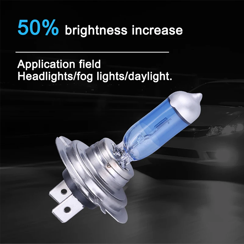 OSRAM автомобильный светильник H7 55 Вт галогенная Автомобильная галогенная лампа H7, супер 12 В, головной светильник s, ксеноновая лампа, Белый светодиодный источник 62210CBA, пара