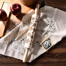 Печатная рельефная лазерная гравировка миллионов снежинки скалка для печенья рулон скалка для приготовления лапши и выпечки