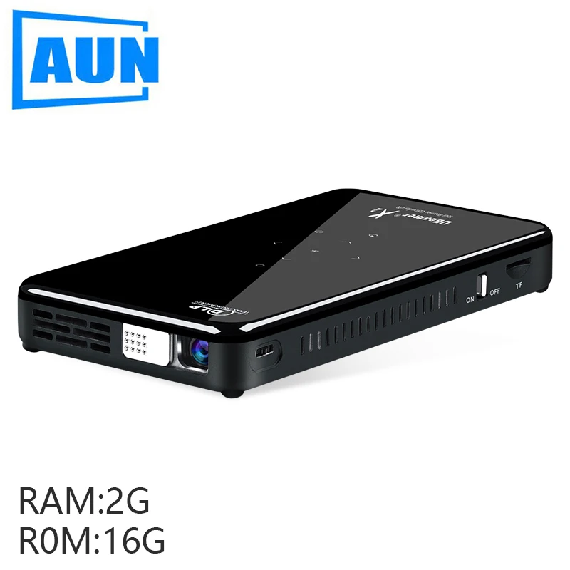 

AUN MINI Projector X2, RAM2G ROM16G Voice Control (Optional), Android 7.1 WIFI for 1080P Home Cinema, Portable Video Beamer