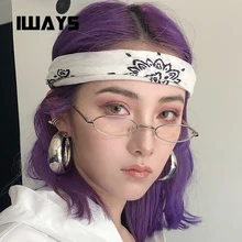 Iways, стильные женские очки, серебряная оправа, узкие очки, металлическая оправа, эллиптические линзы, прозрачные очки, оптические оправы для очков, мужские