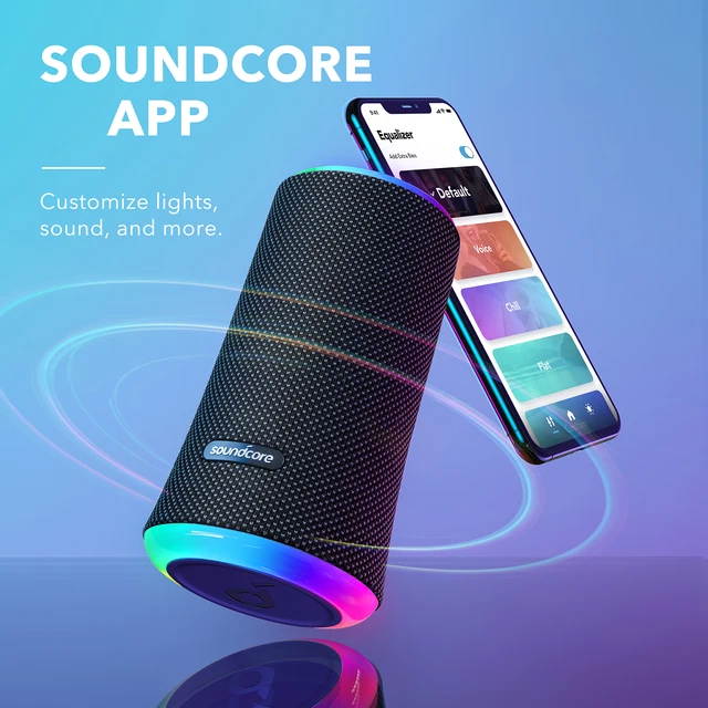 Anker Soundcore Flare 2 Bluetooth Speaker, with IPX7 Waterproof Protection and 360° Sound for Backyard and Beach Party, 20W Wire 6