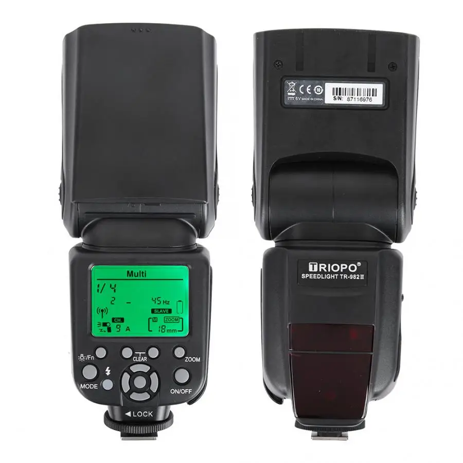 TRIOPO TR-982III/C 2 4G TTL 1/8000 Беспроводная вспышка Master Slave Speedlite для Canon SLR Camera прасветильник