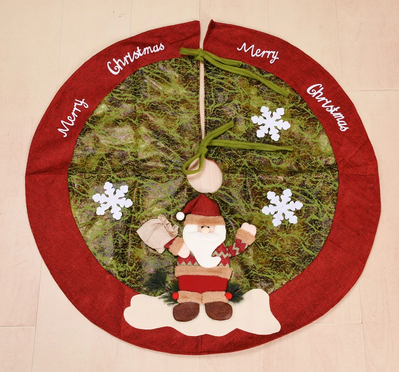 Santa Claus Christmas Tree Skirts Round Carpet Merry Christmas Decoration for Home Tree Skirts New Year Decoration Natal