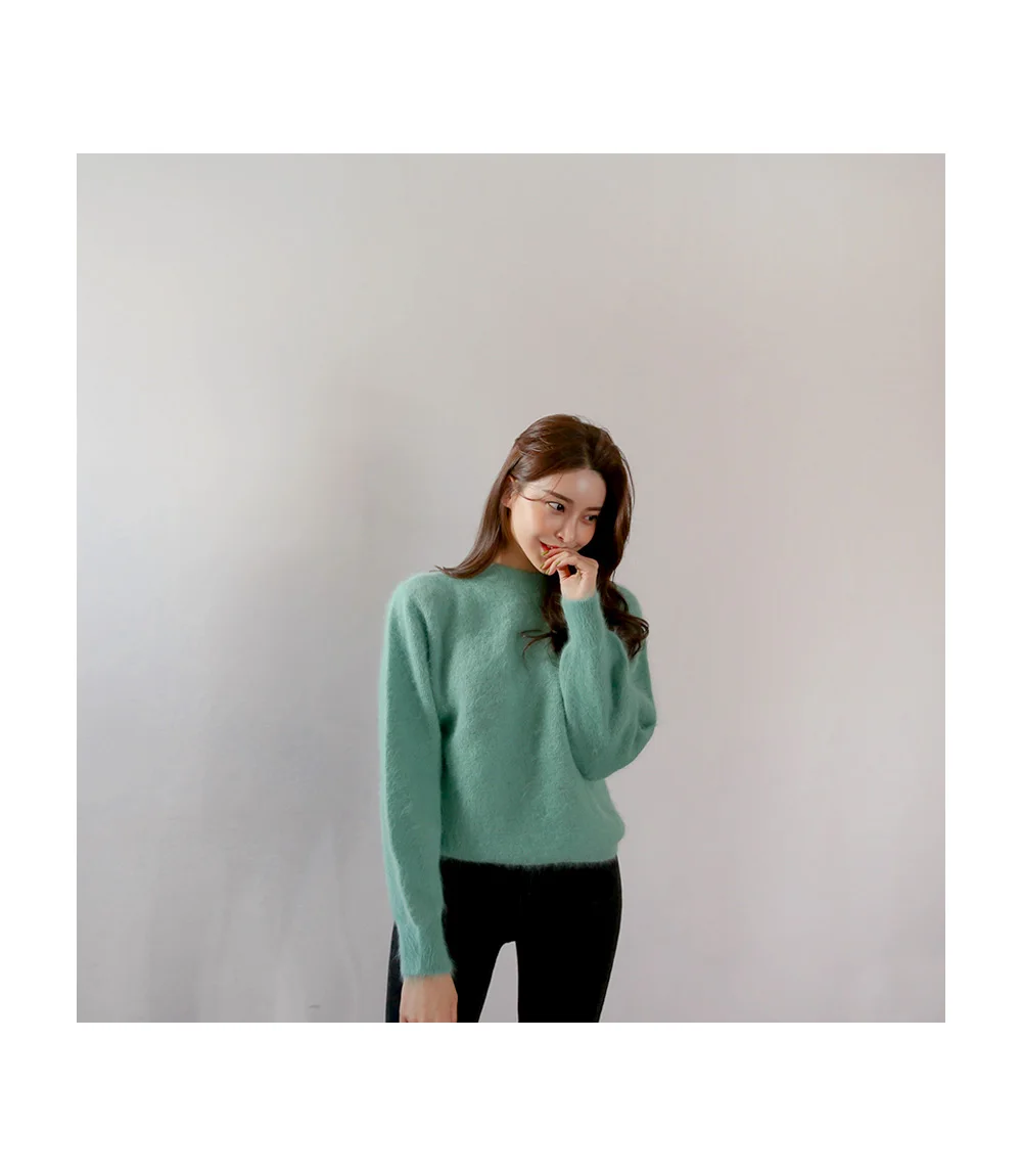Женский осенне-зимний норковый вязанный кашемировый свитер пуловер зеленый джемпер дамские свитера Pull Femme плюс размер Sueter Mujer Jersey