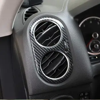 

Carbon Fibre Door Sill Shift Lever Air Outlet AC Gear Decorated Frame For VW Volkswagen Tiguan 2010 11 12 13 14 15 16 17 CAA240