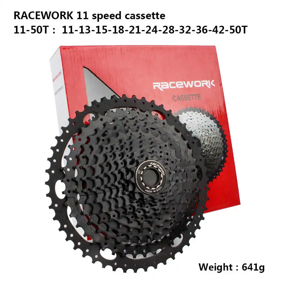 Mountain Bike Box-mounted Freewheel 10 11 12 Speed 42 46 50 52T Big Tooth Freewheel - Color: 11 Speed 50T Black