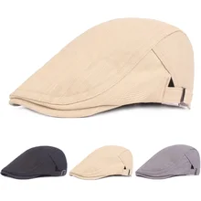 Мужские одноцветные регулируемые шапки классический береты для вождения гольф шапки Newsboy Hat