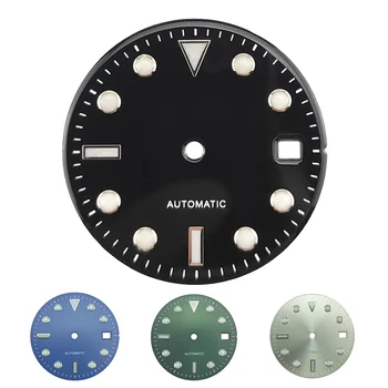 

28.5mm Watch Dial Mods Sterile Dial Black Blue Green Silver Submarine Diver Style For ETA2824 Seagull ST2130 Miyota8215 DG2813