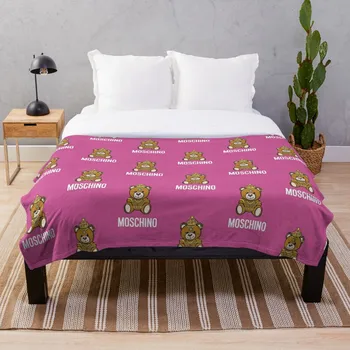 

SUPER CUTE MOSCHINO Throw Blanket Soft Sherpa Blanket Bed Sheet Single Knee Blanket Office Nap Blanket