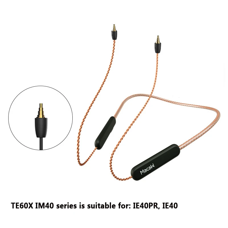 TE60X IM40 series Bluetooth 5,0 Aptx ll обновленный кабель Mmcx 0,78 мм 2pin A2dc Ie80 IM40 разъем водонепроницаемый бескислородный медный кабель обновления - Цвет: TE60X IM40 series