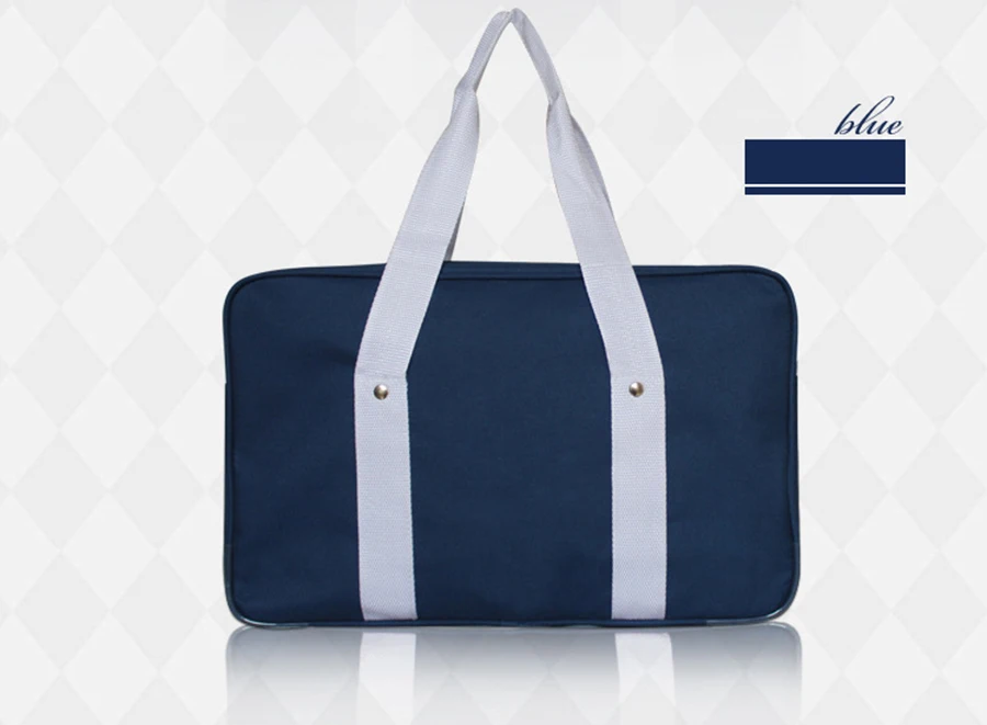 Японские Высокие Сумки для школьников и студентов, Студенческая школьная сумка JK, сумка из искусственной кожи, сумка для книг, дорожная сумка-мессенджер, сумка - Цвет: Blue