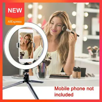 

10 Inch LED Dimmable Makeup Ring Light For Live Streaming Selfie ring led Video Stand Tripod Lamp Dimmable Phone Studio Cam B4U2