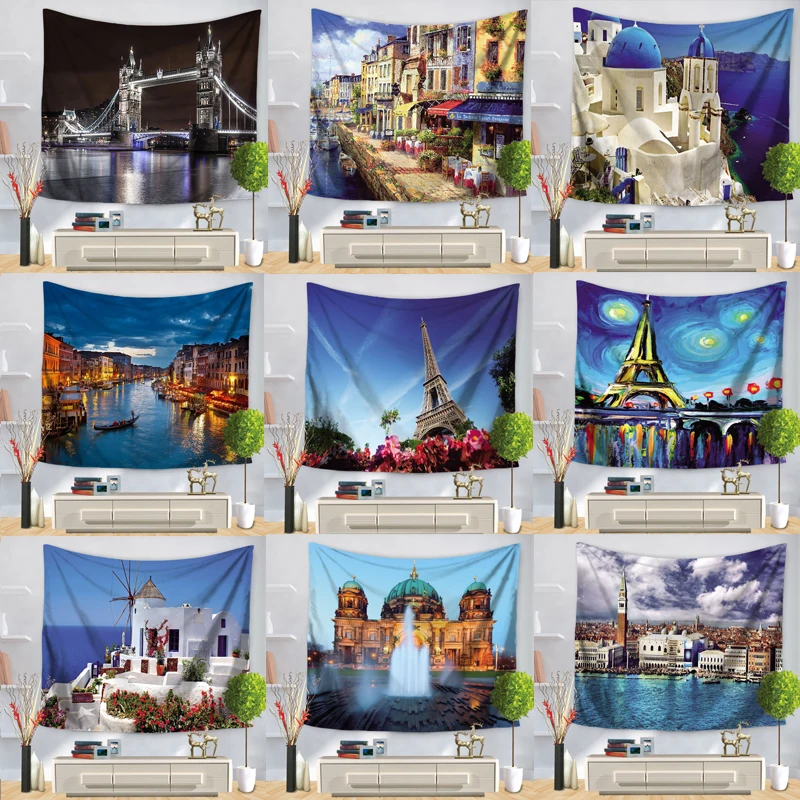 Метрополис Нью-Йоркская Империя State Building Art Высокое разрешение декоративные гобелены для комнаты гобелен Настенный навесной домашний декор
