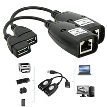 Besegad 2 шт. USB для RJ45 RJ 45 LAN кабель-удлинитель для Cat5 RJ45 Cat6 патч-корд черный Сетевые Аксессуары