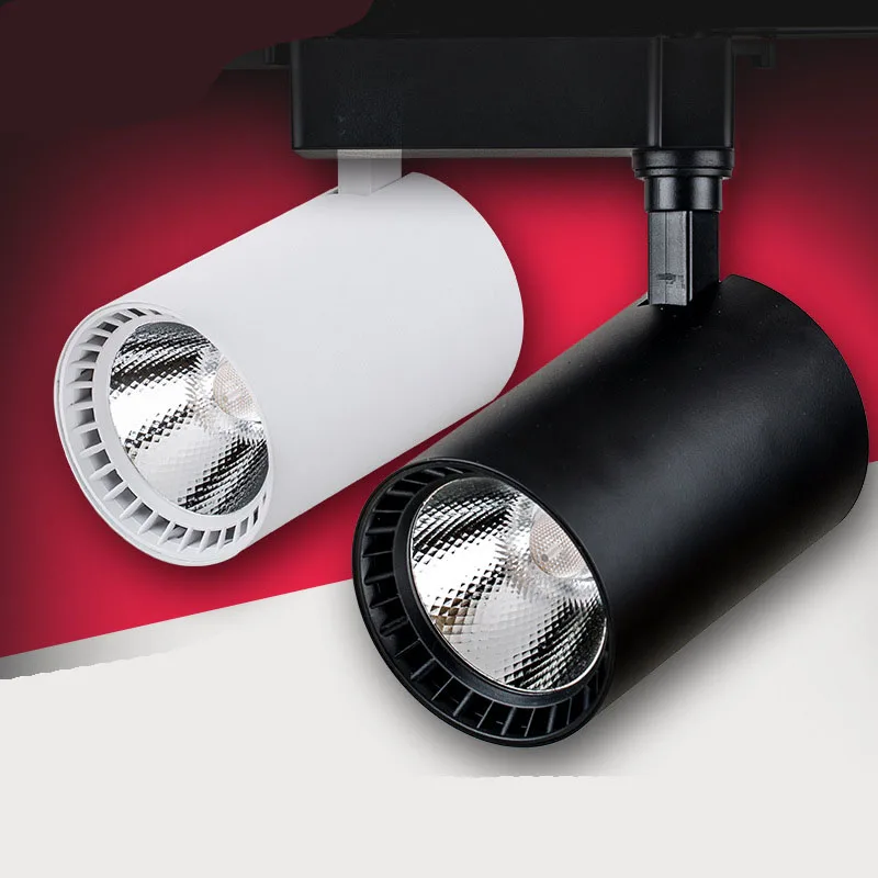 Поверхностного монтажа светодиодный Трековый светильник с бескорпусным чипом трек свет торговый центр супермаркет потолок Тип прожектор 10-30 Вт одежда прожектор для магазина