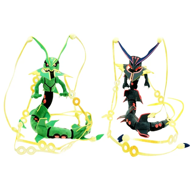 80CM New Style Pokemon Anime Figure Shiny Rayquaza Gyarados Dragonair Doll  with Skeleton Collectible Room Decoration Ornament