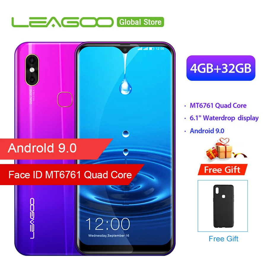 LEAGOO M13 смартфон с 6 1 дюймовым дисплеем четырёхъядерным процессором MTK6761 ОЗУ 4 Гб