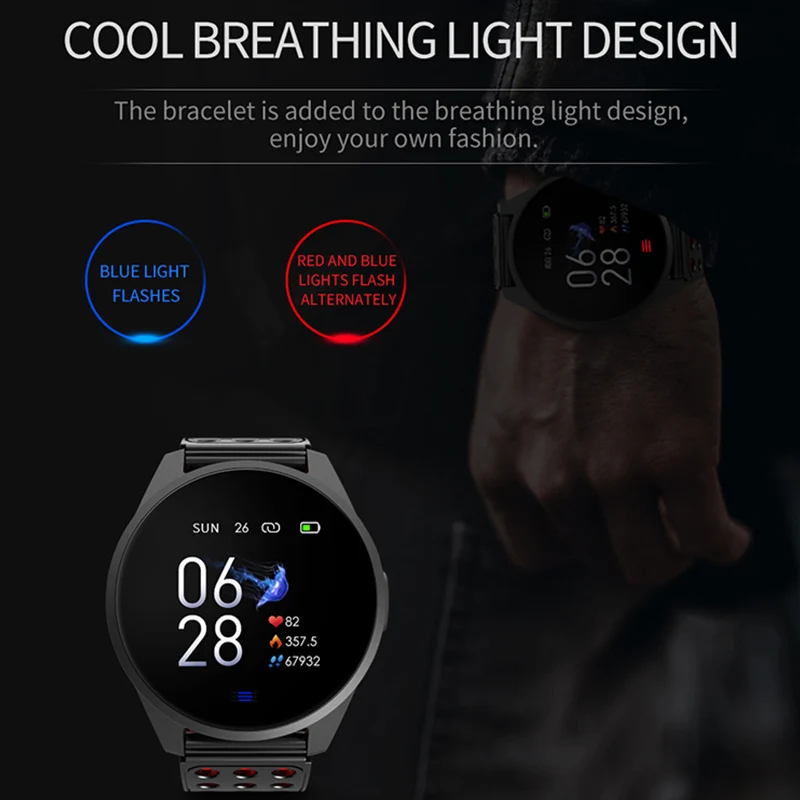 CK20 Smartwatch IP67 водонепроницаемые носимые устройства Bluetooth Шагомер монитор сердечного ритма цветной дисплей Смарт-часы для Android/IOS