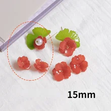  Flowers leaves Camellia petals Hairpin Earrings Jewelry Accessories DIY Handmade Jewelry Beaded Material 