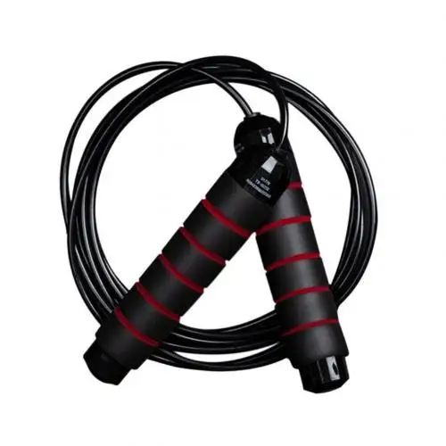 Black Red Скакалка из стальной проволоки для аэробных упражнений Скакалка для тренажерного зала, спорта, фитнеса, тренировки, инструмент для похудения - Цвет: Black Red