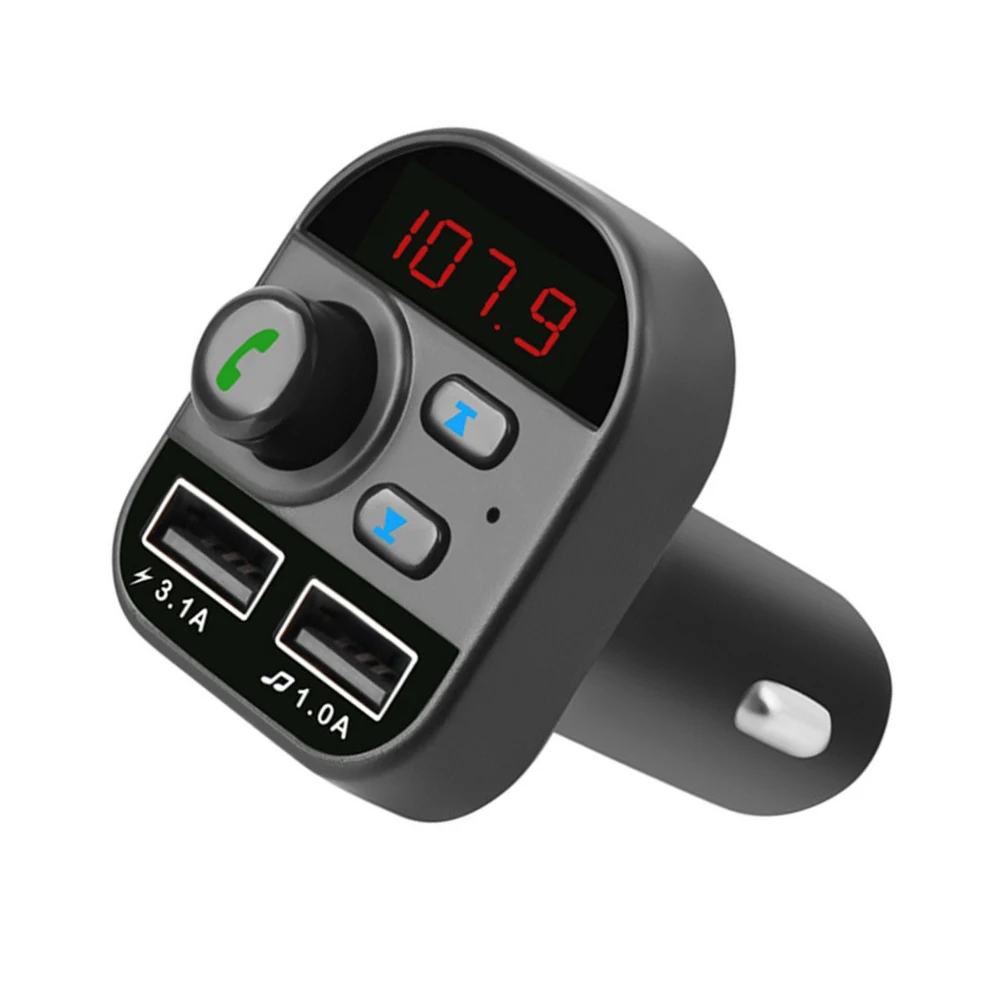 Bluetooth 4,2 MP3 плеер Handsfree автомобильный комплект fm-передатчик Поддержка TF карта U диск QC2.0 3.1A Быстрая Двойная USB Зарядка адаптер питания